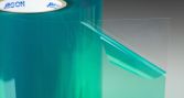 green powder coating tape on clear liner